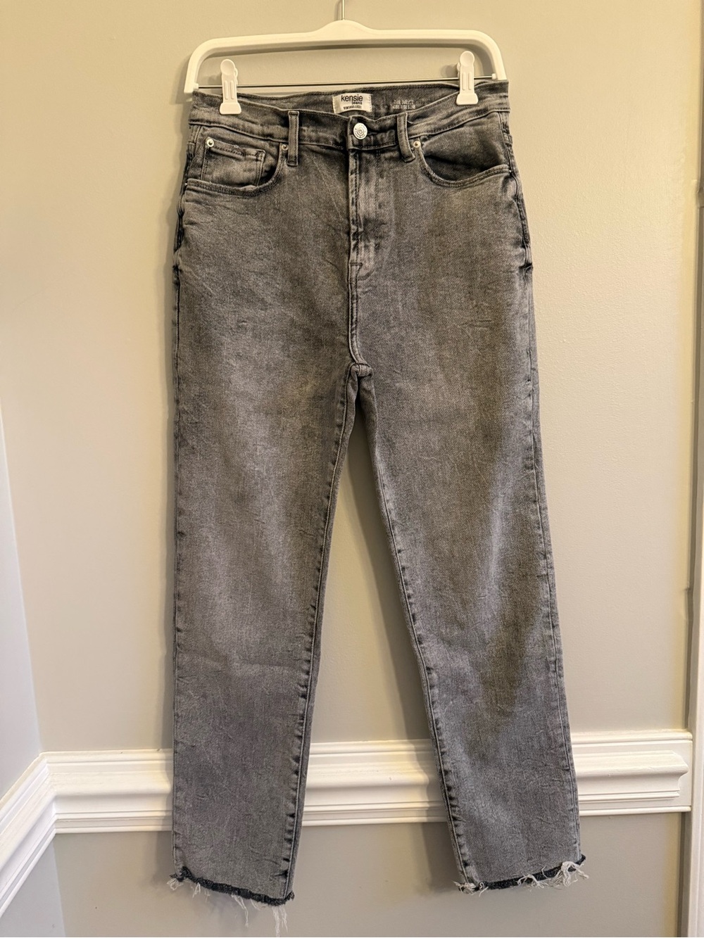 Kensie Juliet high rise slim jeans,  washed black, vguc, 8